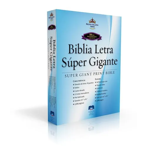 Spanish Super Giant Print Bible-Rvr 1960 - Bonded Leather