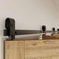 J Top Mount Bifold Barn Door Hardware | Matte Black | 4 Door Biparting Kit