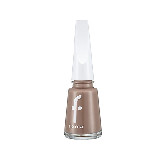 Flormar Nail Enamel: High Pigment, Long Lasting Nail Polish - 472 Caramel Latte - Chip Resistant, Glossy Finish for Stunning Nails