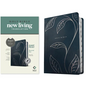 NLT Personal Size Giant Print Bible, Filament Enabled (Leatherlike, Navy Vines, Indexed, Red Letter) - Imitation Leather