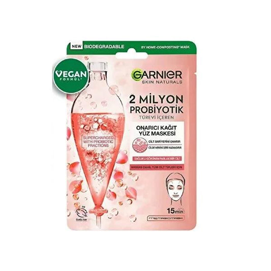 Garnier Probiotic Repairing Face Mask for Under-Eye Care - Vegan Skincare for Sensitive Skin