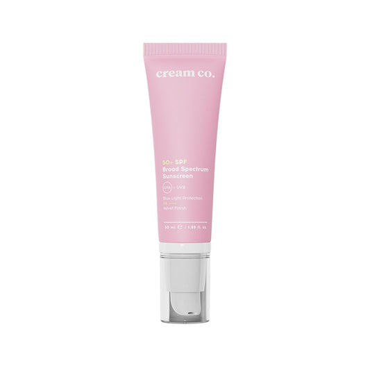 Cream Co. SPF 50 Broad Spectrum Sunscreen Cream - Protects Against UV Rays, Moisturizing Texture - 50 ml