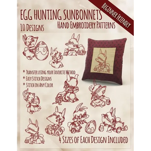 Egg Hunting Sunbonnets Hand Embroidery Patterns - Paperback