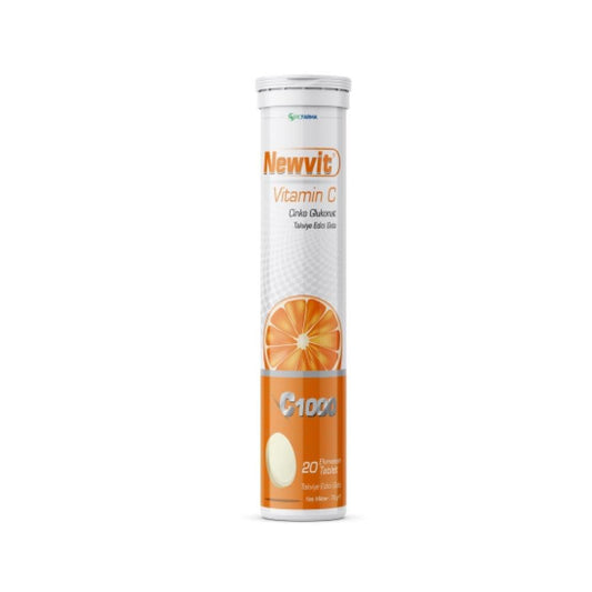 Newvit Vitamin C 1000 mg Effervescent Tablets - Immune System Support Supplement