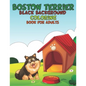 Boston Terrier Black background Coloring Book For Adults - Paperback