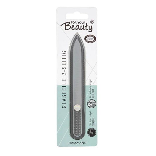 For Your Beauty Glass Nail File - Double-Sided Nail Care Tool for Gentle Shaping and Quick Shortening