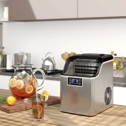 Portable Ice Maker with Scoop & Basket