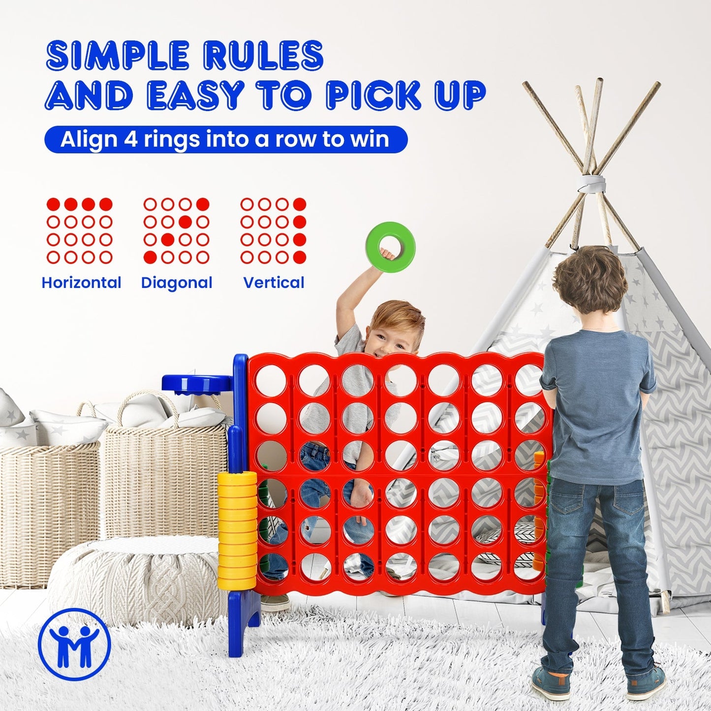2.5Ft 4-to-Score Giant Game Set-Green