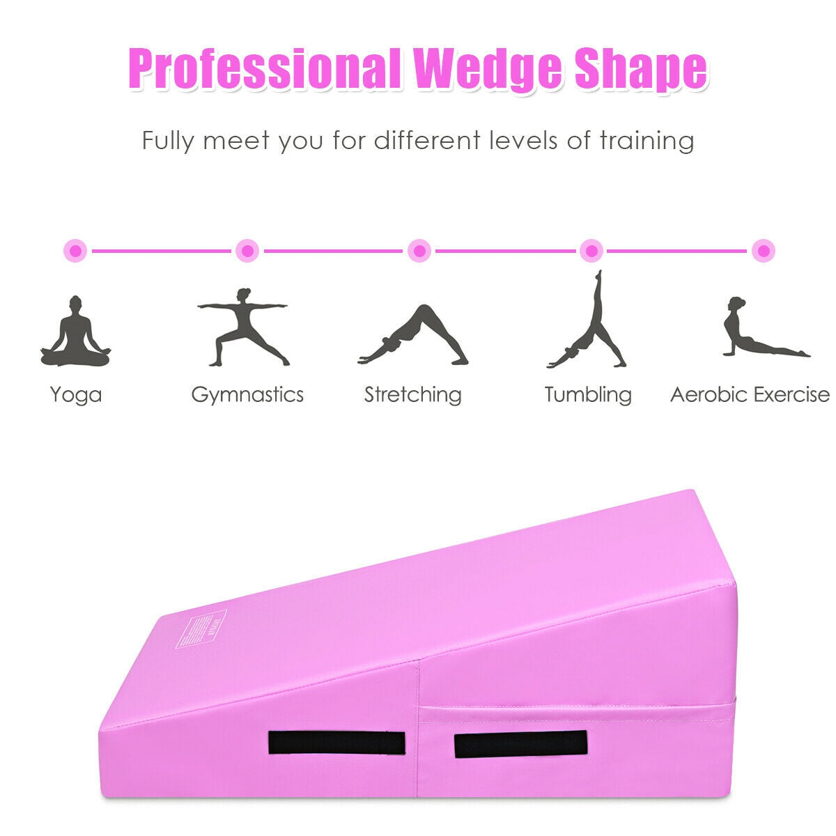Incline Gymnastics Mat Wedge Ramp Gym Tumbling Exercise Mat