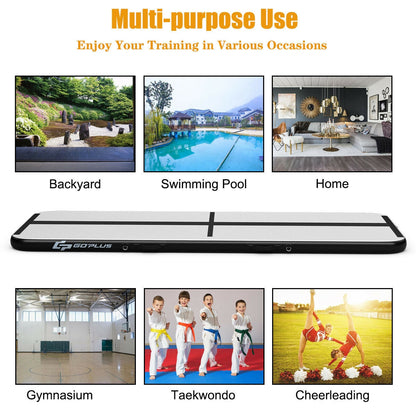 10 Feet Inflatable Gymnastics Tumbling Mat with Pump