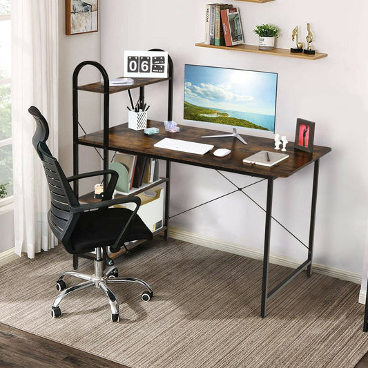 48-Inch Reversible Computer Desk with Storage Shelf