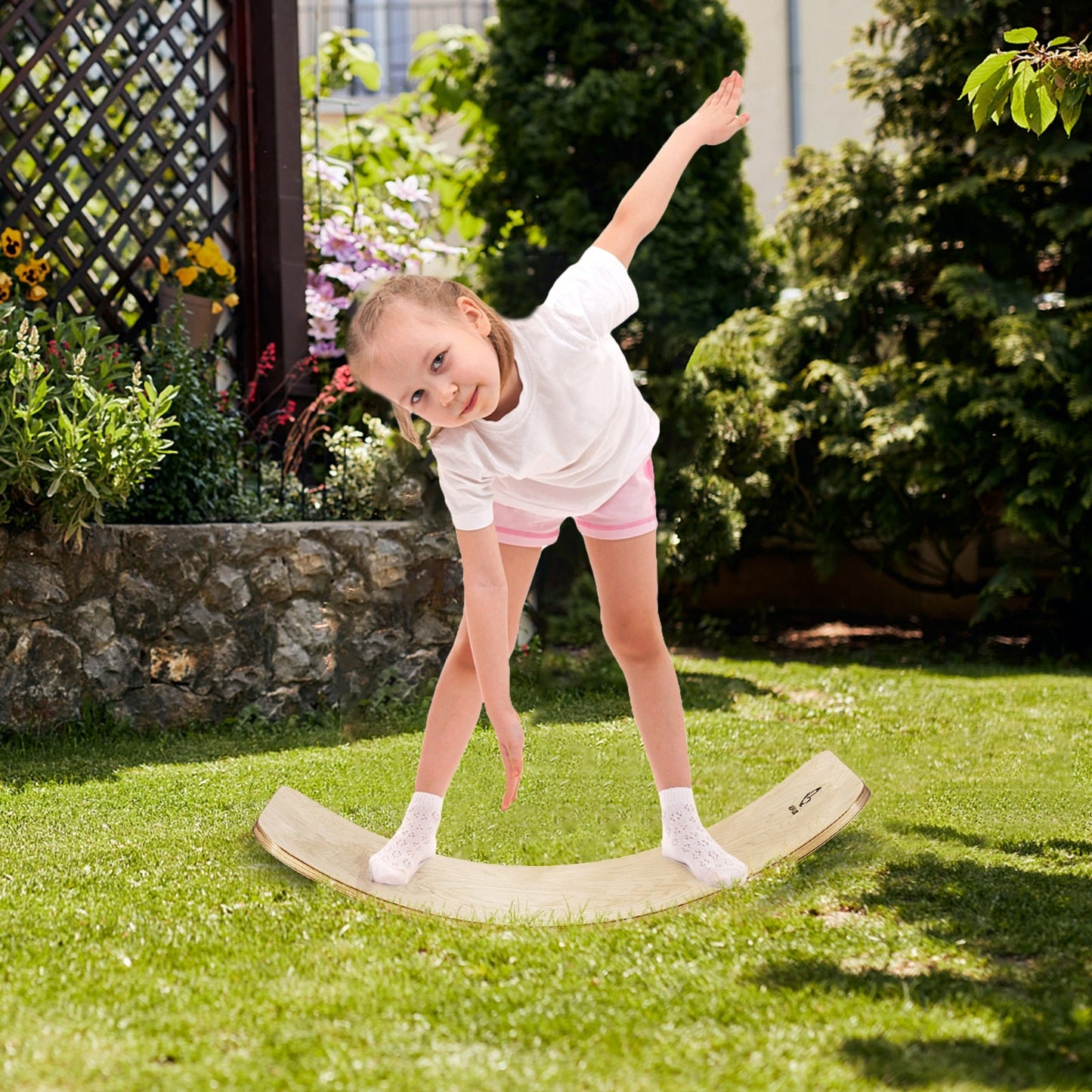 12 Inch Wobble Board for Balance Training-Natural