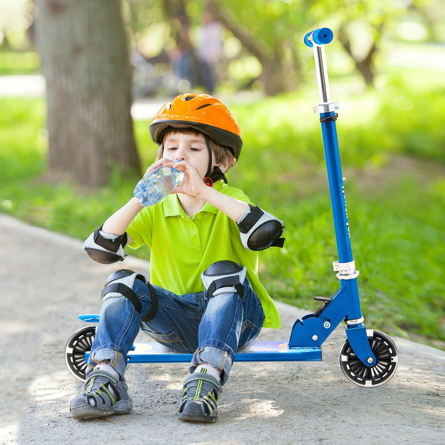 Folding Kick Scooter with 3 Adjustable Heights for Kids