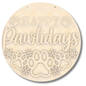 Unfinished Happy Pawlidays Door Sign Kit | Wood Craft Cutouts | 1/4" Thick |