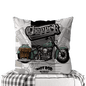 Motorcycle-Themed Double-Sided Square Pillow