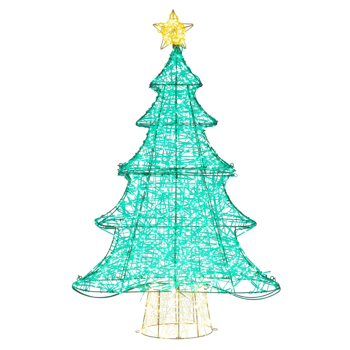 4 Feet Lighted Artificial Christmas Tree with 520 LED Lights and Top Star