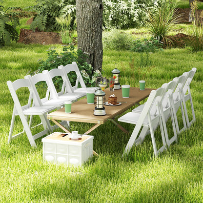 4 Pack Resin Folding Chairs with Padded Seat