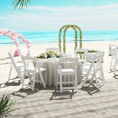 4 Pack Resin Folding Chairs with Padded Seat
