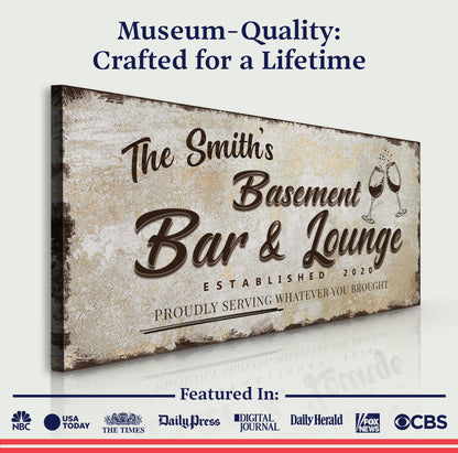 Basement Bar And Lounge Sign II