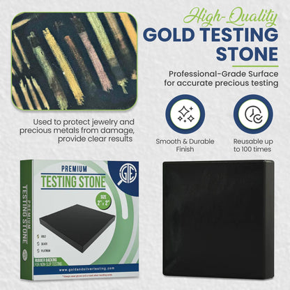 14K 18K Gold & Silver JSP Acid Jewelry Testing Kit with GTE Test stone