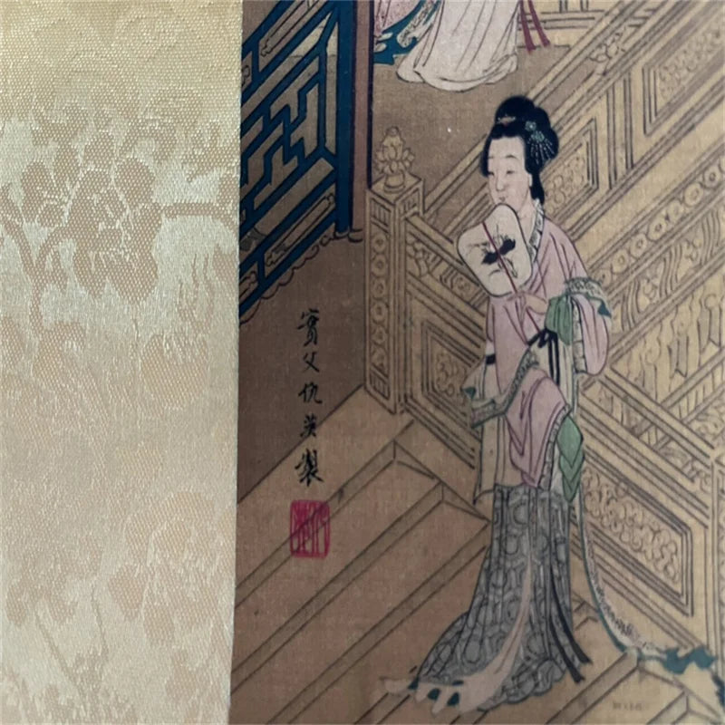 Chinese Long Scroll Painting – Qiu Ying "Hundred Beauties"