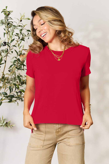 Relaxed Fit Rayon Crewneck Tee