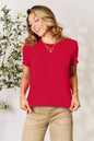 Relaxed Fit Rayon Crewneck Tee