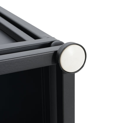 Outdoor Metal Tank Holder Side Table, Matte Black