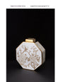 Modern Chinese Gilded White Porcelain Tabletop Vase