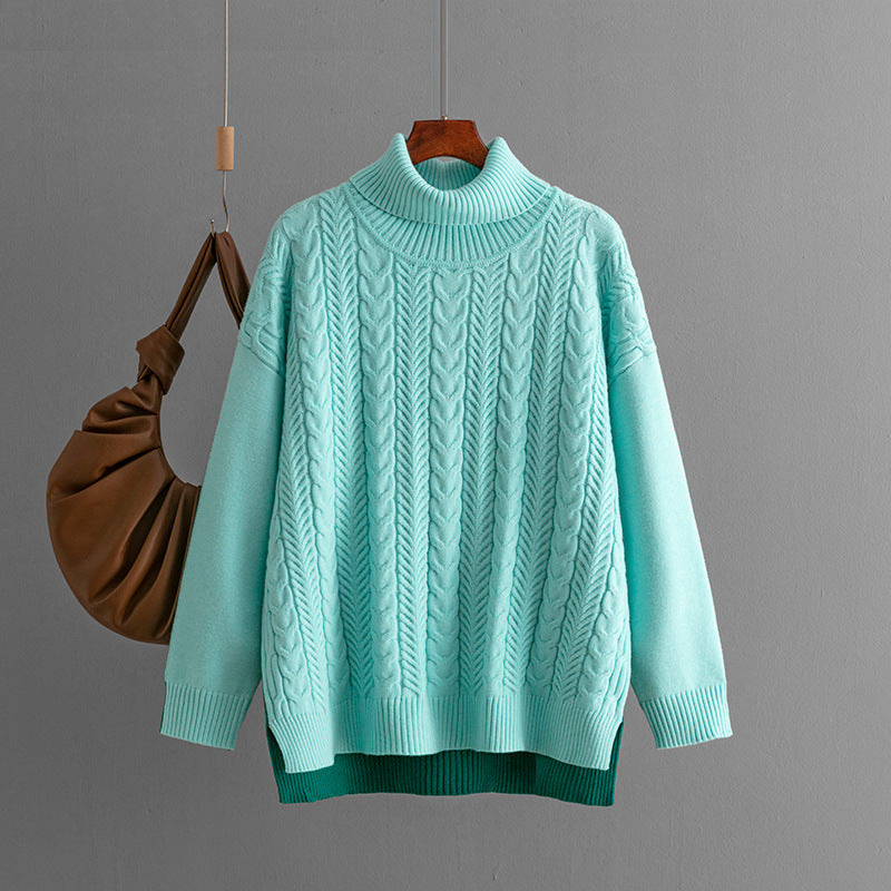Two-tone Patchwork Jacquard Loose  Western-style Slimming Top For Women
