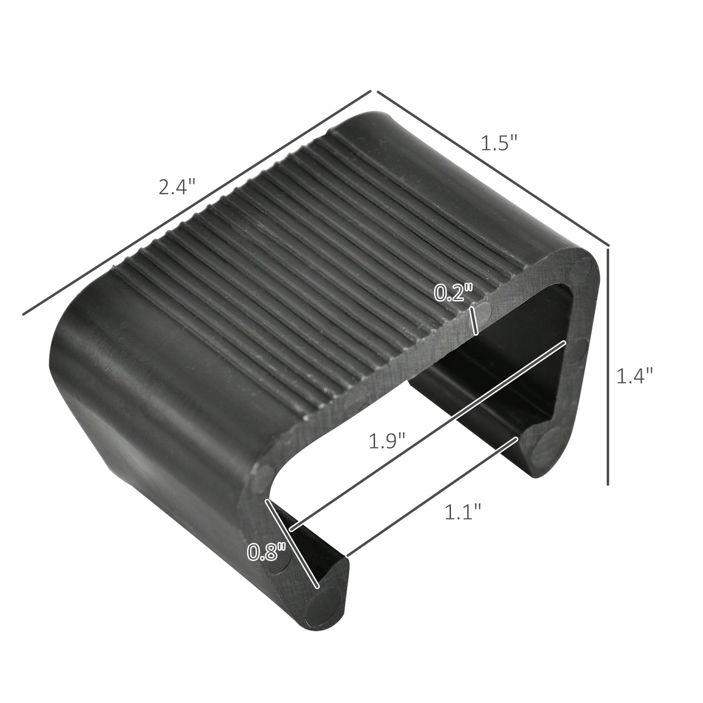 Outdoor Sectional Connector Clips Nylon Black Set of 10 Windproof