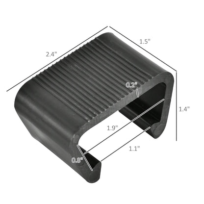 Outdoor Sectional Connector Clips Nylon Black Set of 10 Windproof
