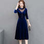 Pleuche Dress Temperament Women's Clothing