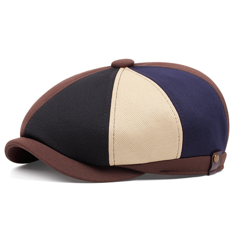 Mens British-Style Retro Casual Octagonal Cap