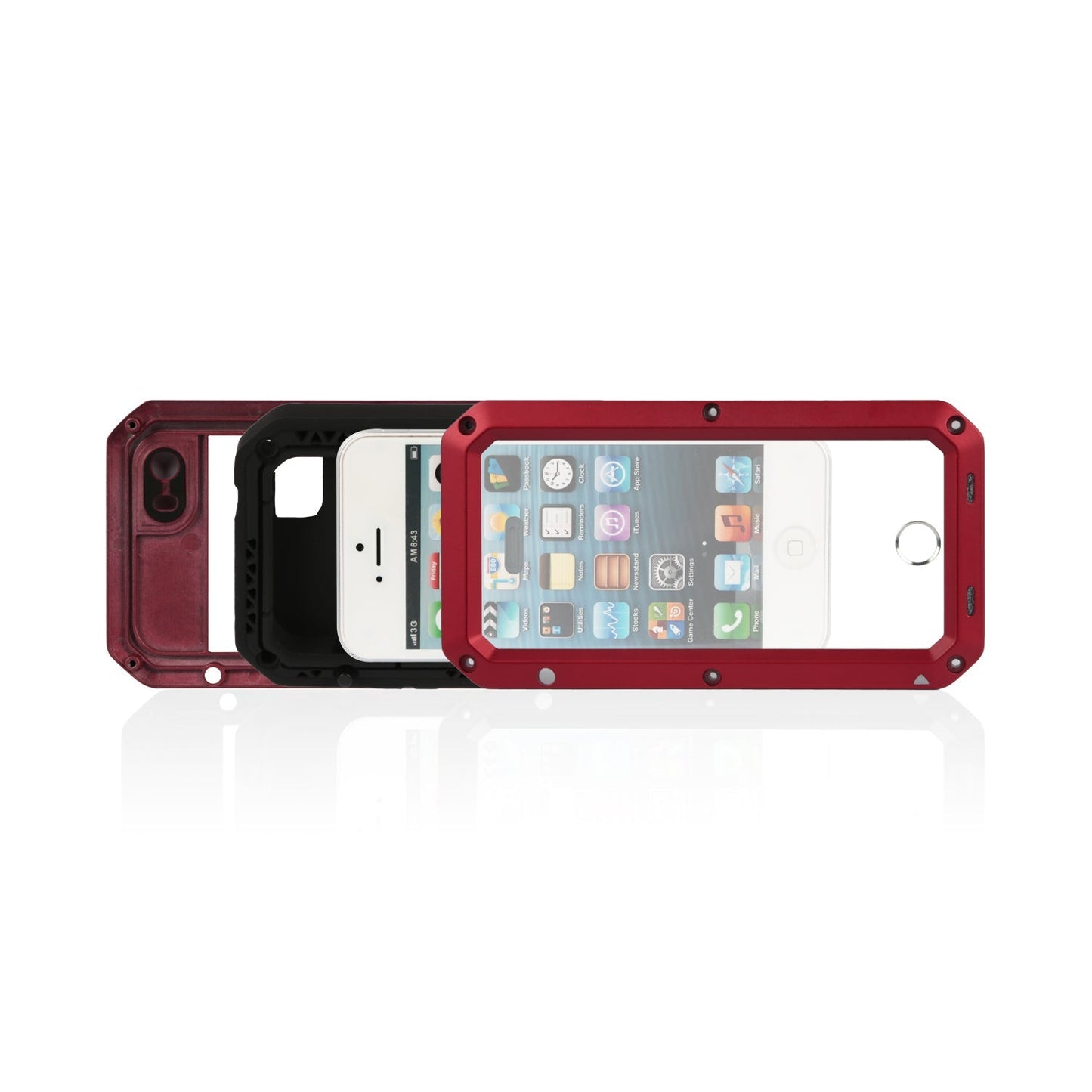 Rugged Shock-Resistant Hybrid Full Cover Case For iPhone 6s Plus