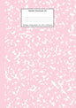 Marble Notebook A4: Pastel Pink College Ruled Journal - Paperback