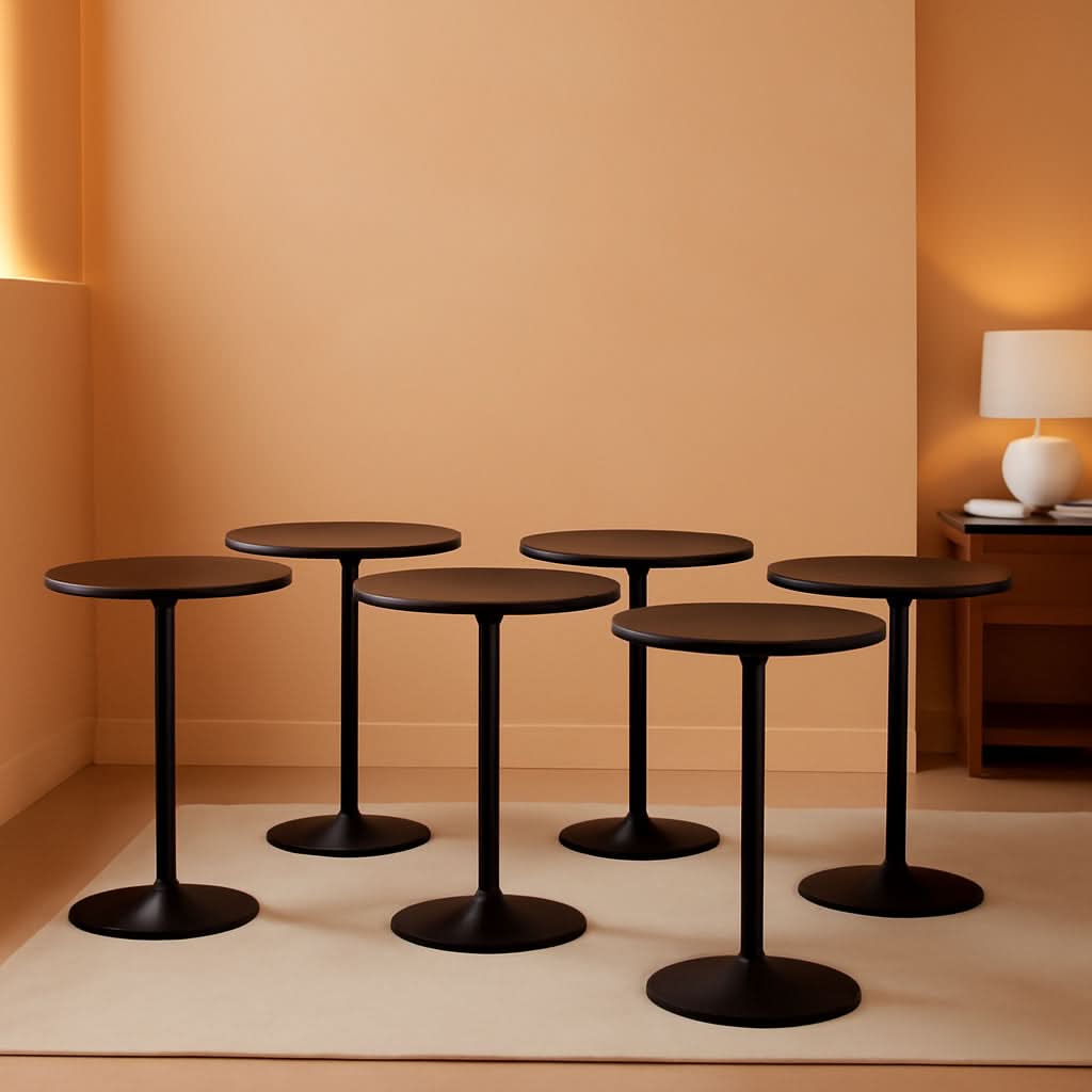Bar Table Convertible Height Twenty Four Inch RoundTop Surface
