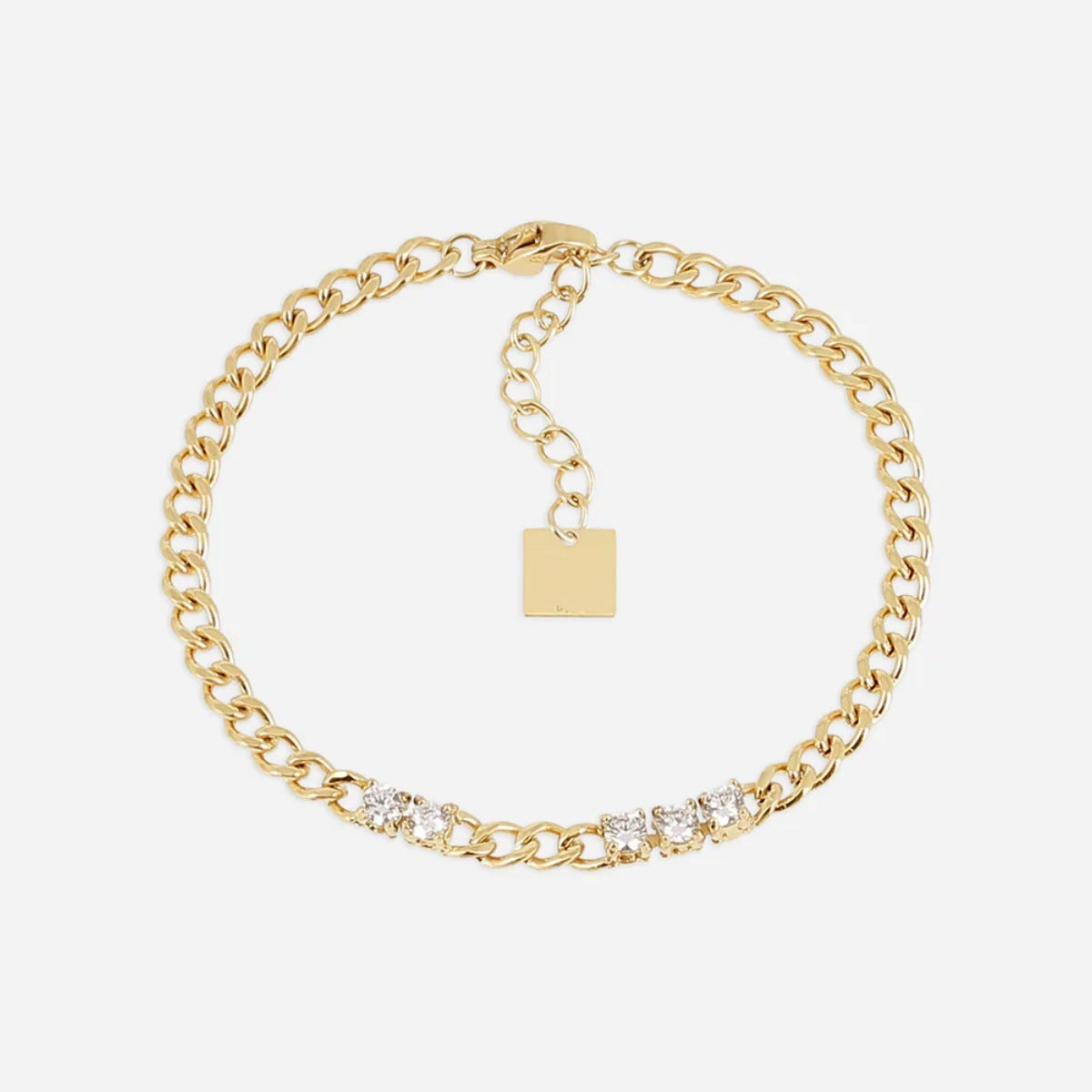 Double-diamond Double-layer Chain Bracelet