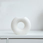 Nordic Style Simple Ceramic Vase Semicircle Creative Flower Device