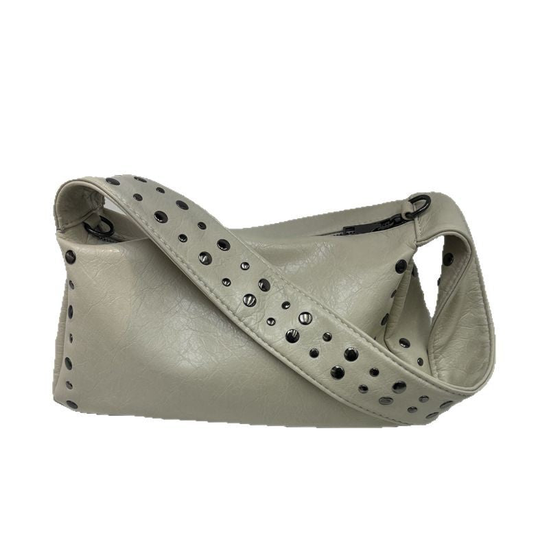 Niche Vintage Biker-style Studded Underarm Bag