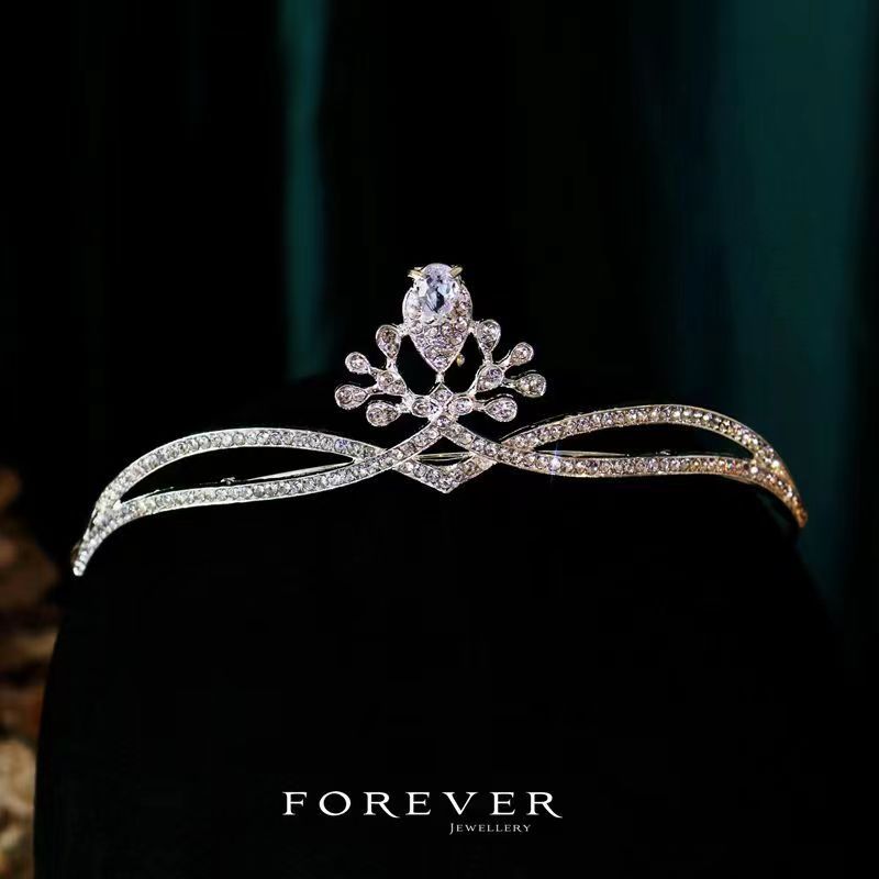 Rhinestone Bridal Crown Headband Flower Diamond High-End Headpiece