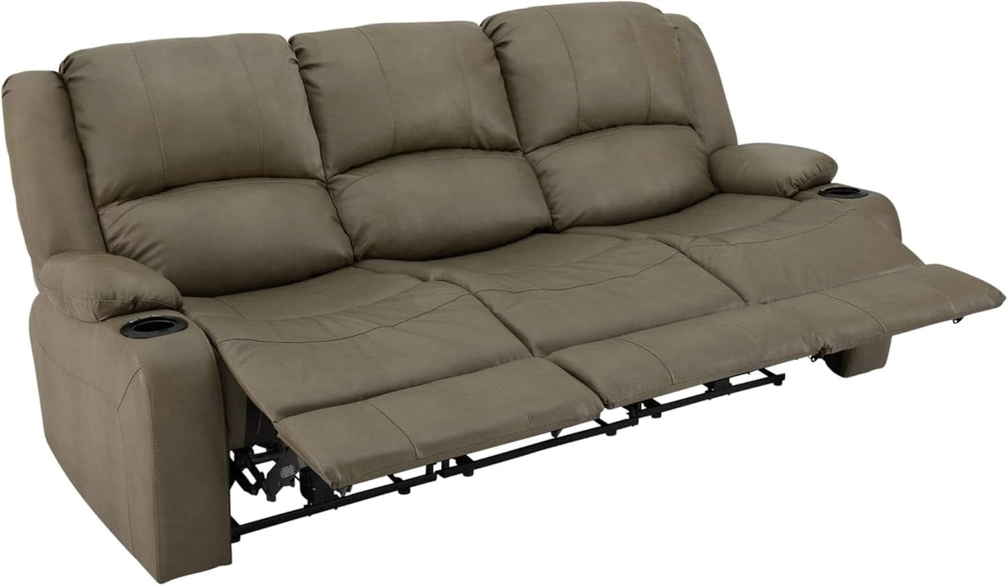 80 Inch Powered Triple Wall Hugger RV Recliner Sofa
