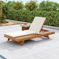 Outdoor Chaise Lounge Acacia Wood 79" 4-Position