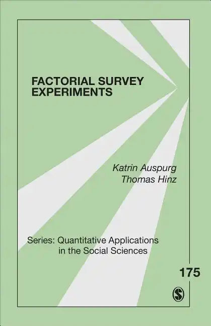Factorial Survey Experiments - Paperback