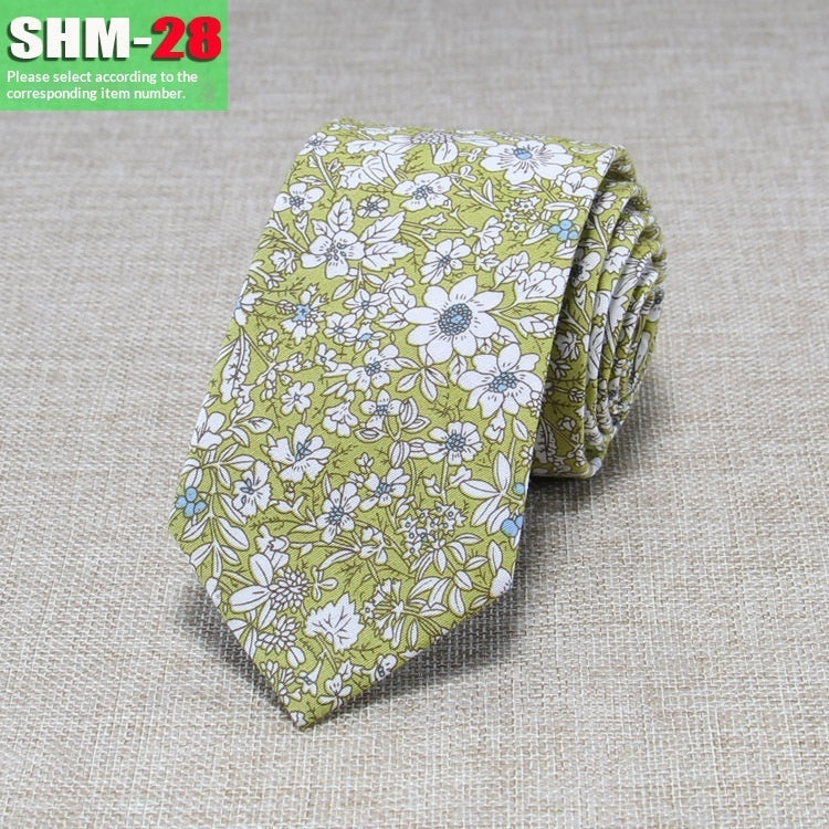 Narrow Casual Patterned Tie For Men