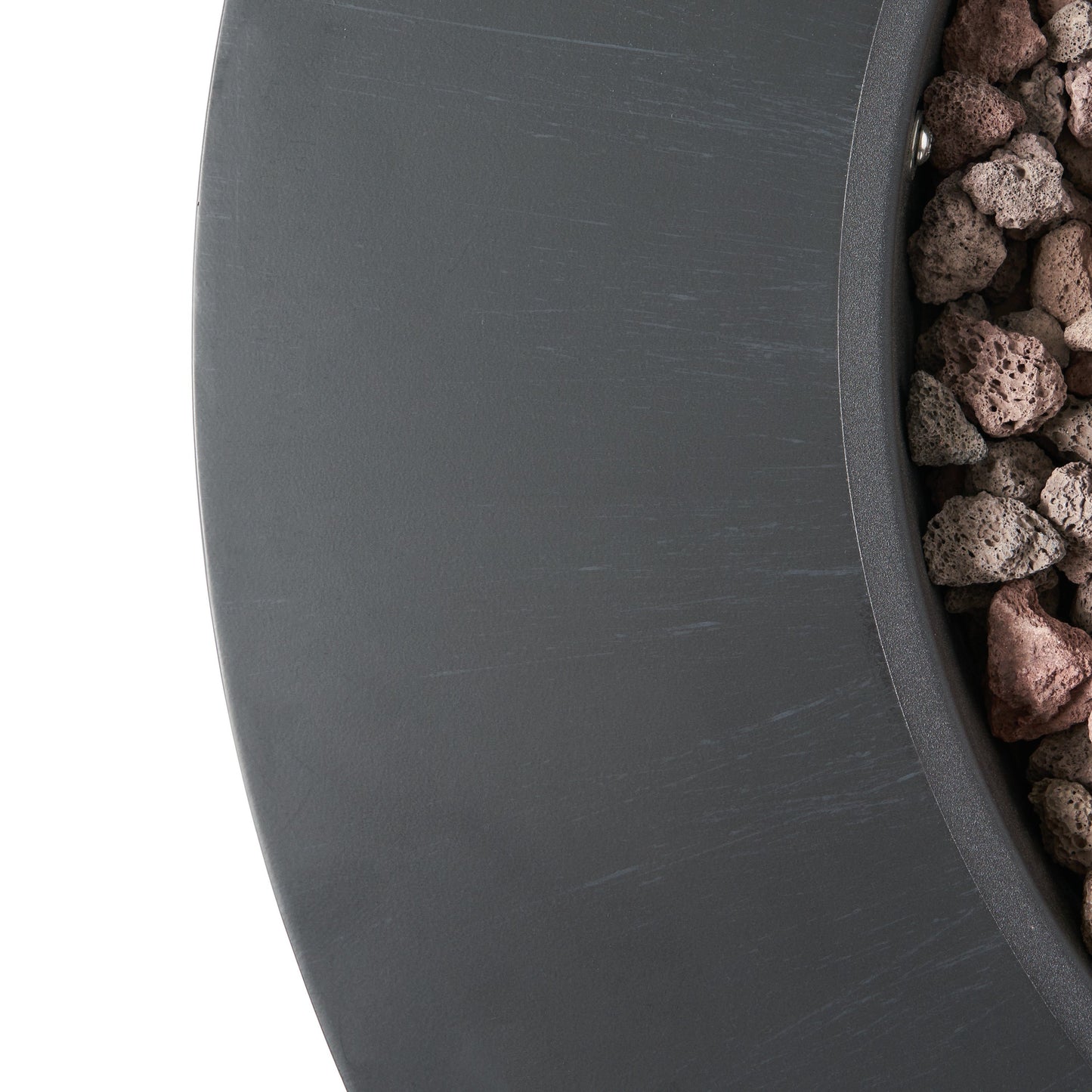 Modern Iron Propane Fire Pit, 32' Round, 40,000 BTU, Dark Grey Finish