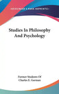 Studies In Philosophy And Psychology - Hardcover