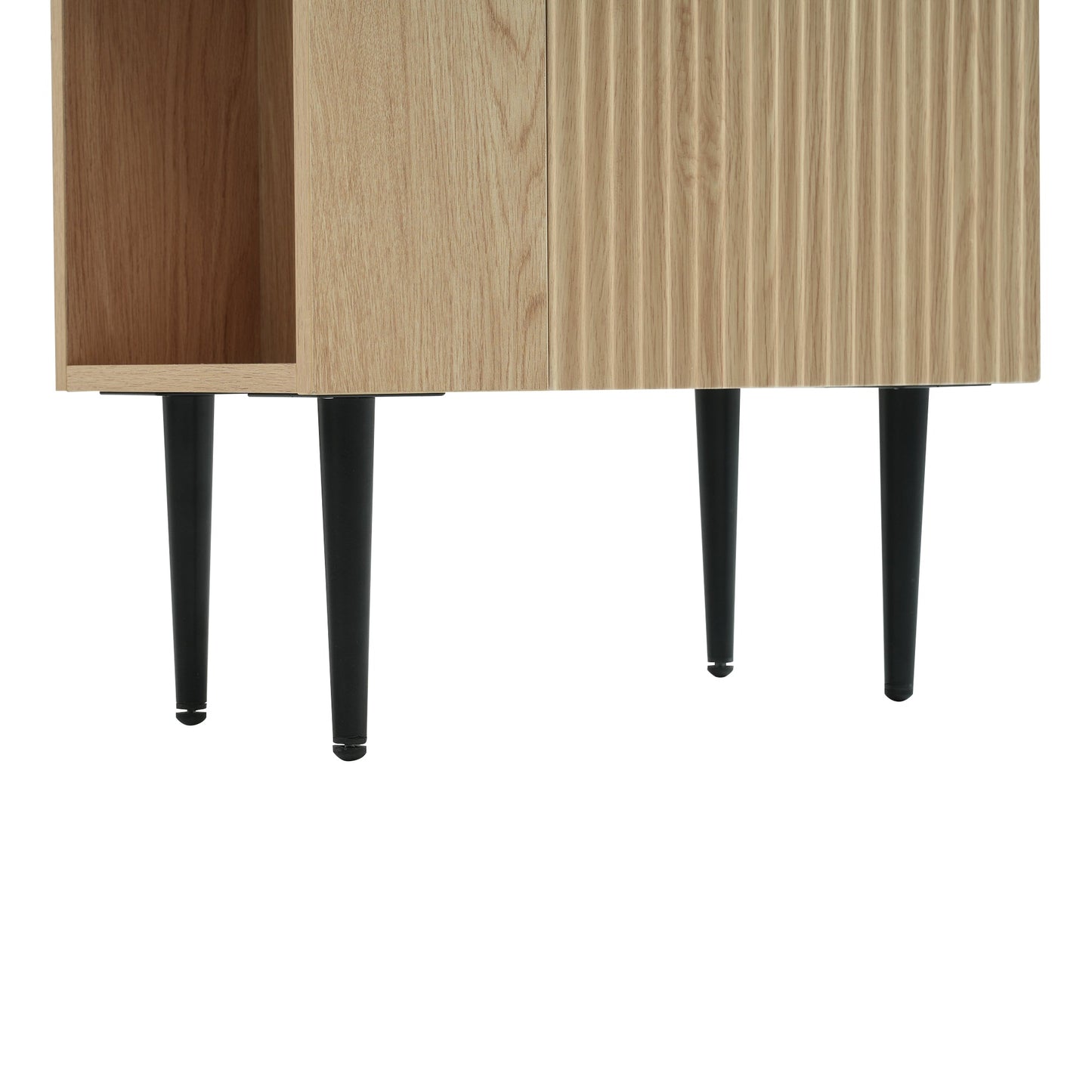 Modern Wood Bathroom Vanity with Ceramic Sink, Left Side Storage, 21.6' W x 1...