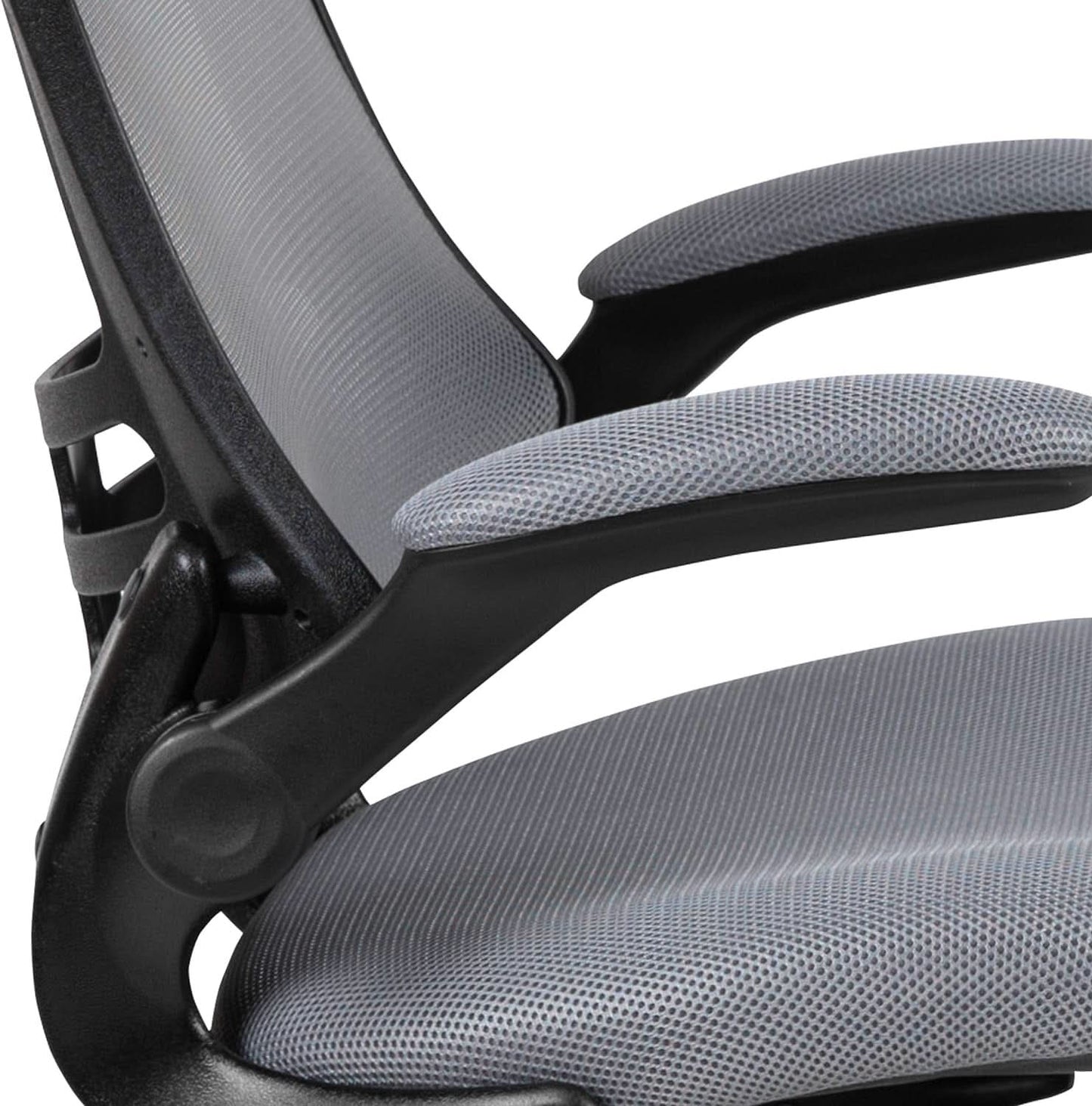 Kelista Dark Gray Mesh Mid Back Office Chair For Desk