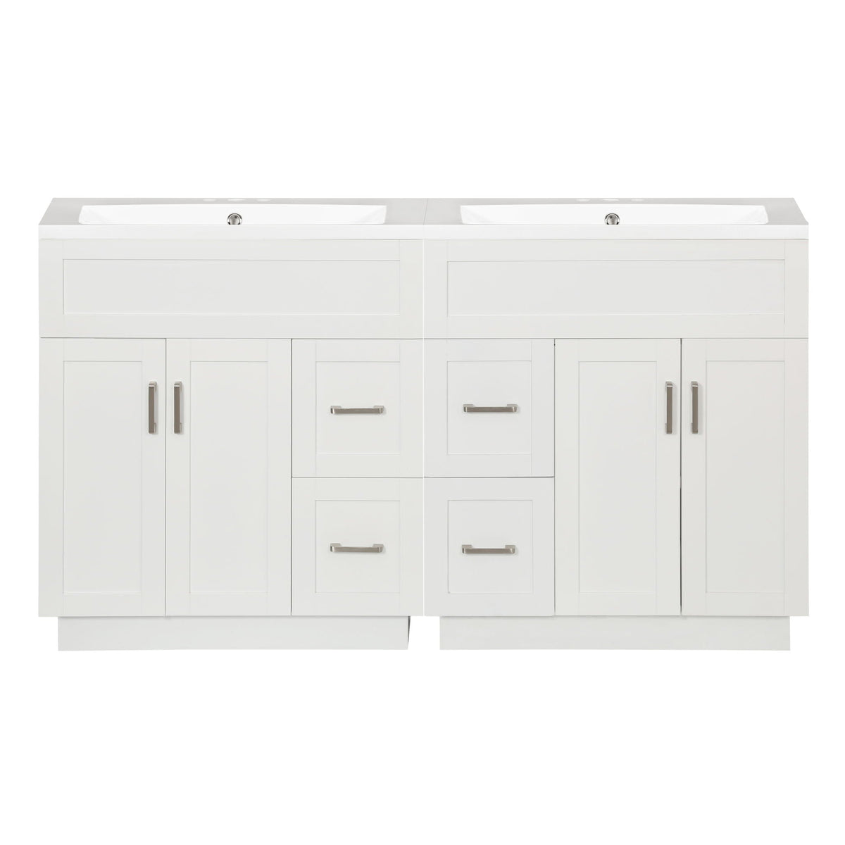 Bathroom Vanity With 2 Doors, 2 Drawers, Adjustable Shelf, Hidden Slides & Soft Close Hinges